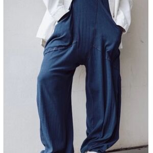 Free People Blue Pajama Pants